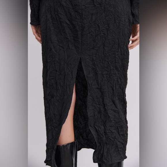 ZARA CREPEY MAXI DRESS S - Picture 5 of 5